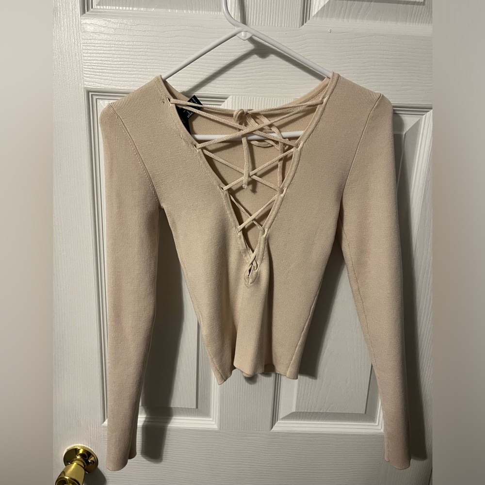 long sleeve crop top